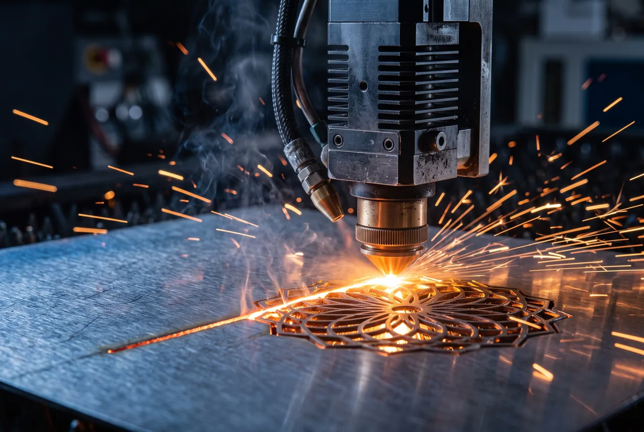 Präzises Laserschneiden von Metall
